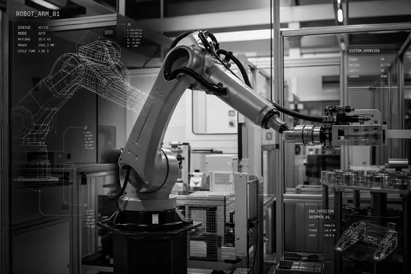 Industrial robot hardware designed and built for physical automation